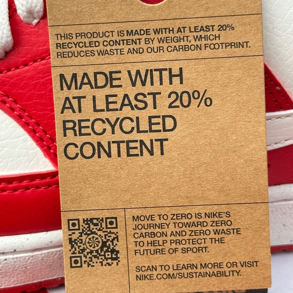 Nike Court Vision Low NN Womens 6.5 Youth 5Y Red Sustainable Casual Sneaker NEW - Picture 11 of 11